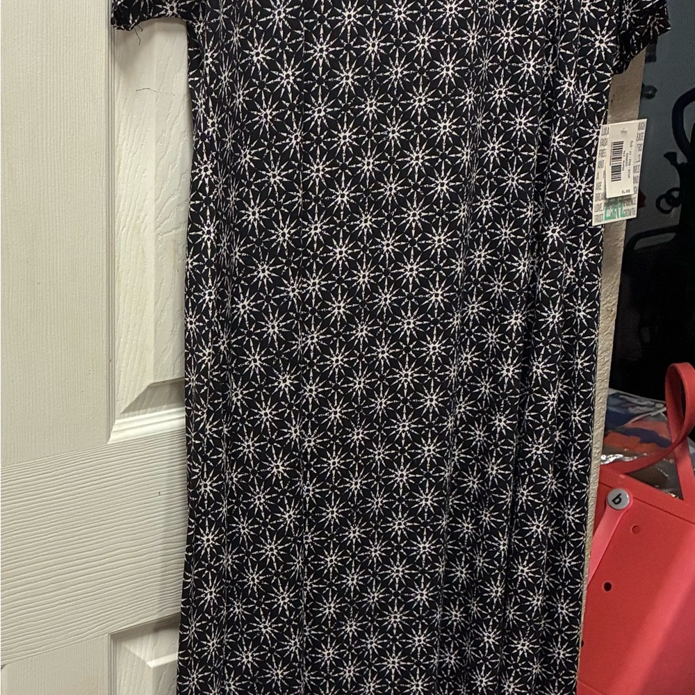 LuLaRoe Black and White Geometric Dress